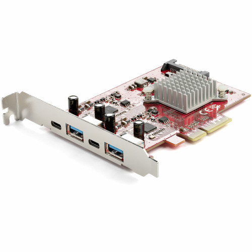 StarTech.com Placa PCIe USB de 4 portas - Placa de expansão PCI Express USB de 10 Gbps com 2 controladores - 2x portas USB-C e StarTech.com Placa PCIe USB de 4 portas - Placa de expansão PCI Express USB de 10 Gbps com 2 controladores - 2x portas USB-C e