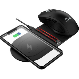 HyperX ChargePlay Base Auscultadores, Rato, Smartphone Preto AC, USB Carregamento wireless Interior