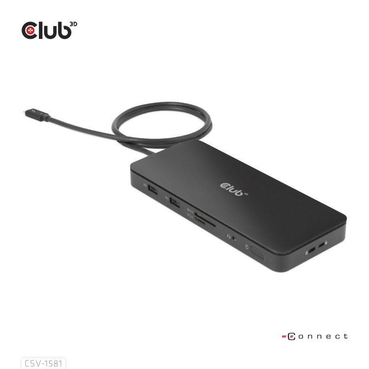 CLUB3D CSV-1581 base & duplicador de portas Acoplamento Thunderbolt 4 Preto