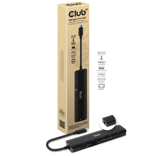CLUB3D CSV-1592 base & duplicador de portas Acoplamento USB 3.2 Gen 1 (3.1 Gen 1) Type-C Preto CLUB3D CSV-1592 base & duplicador de portas Acoplamento USB 3.2 Gen 1 (3.1 Gen 1) Type-C Preto