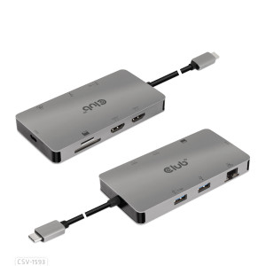 CLUB3D CSV-1593 hub de interface USB 3.2 Gen 1 (3.1 Gen 1) Type-C 16200 Mbit s Metálico 2