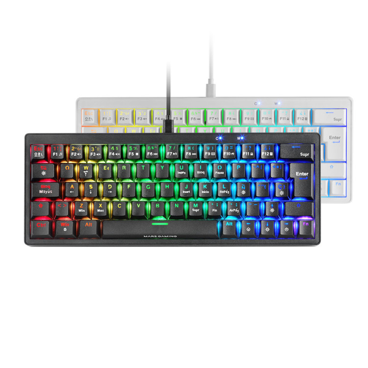 Mars Gaming MKMINIPRO teclado Jogos USB Espanhol Preto