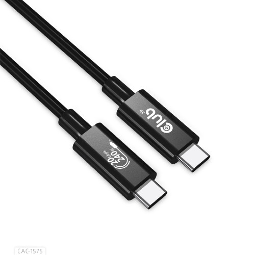 CLUB3D CAC-1575 cabo USB USB4 Gen 2x2 2 m USB C Preto CLUB3D CAC-1575 cabo USB USB4 Gen 2x2 2 m USB C Preto