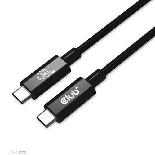 CLUB3D CAC-1575 cabo USB USB4 Gen 2x2 2 m USB C Preto CLUB3D CAC-1575 cabo USB USB4 Gen 2x2 2 m USB C Preto