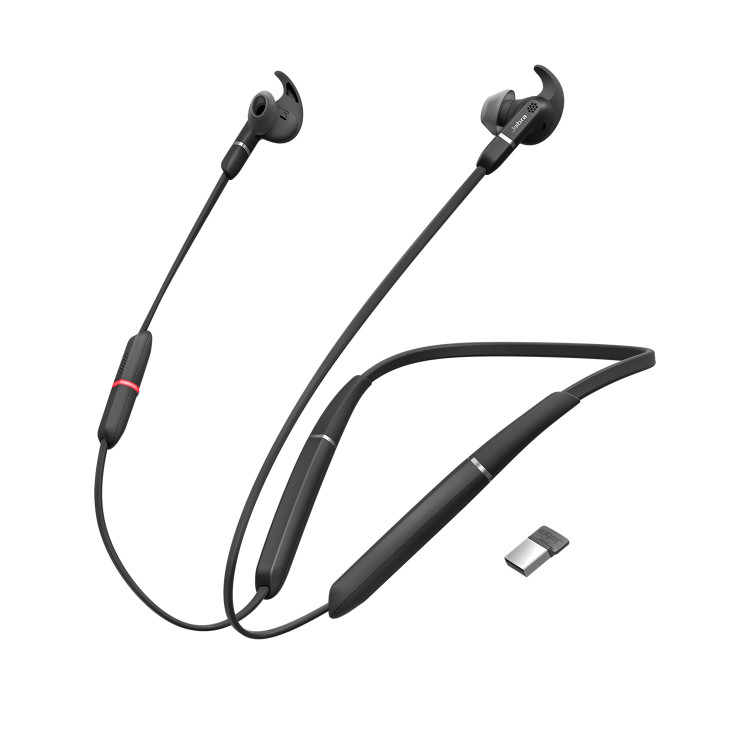 Jabra Evolve 65e Auscultadores Sem fios Fita de pescoço Escritório Call center Micro-USB Bluetooth Preto