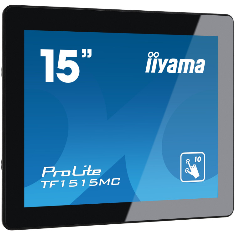 iiyama TF1515MC-B2 ecrã de sinalização 38,1 cm (15") LED 350 cd m² XGA Preto Ecrã táctil