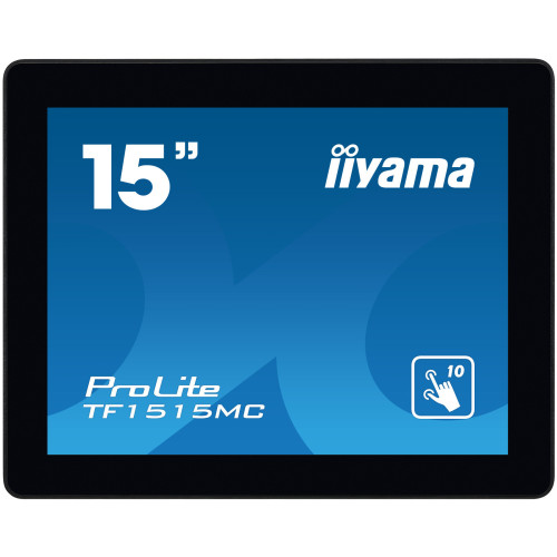 iiyama TF1515MC-B2 ecrã de sinalização 38,1 cm (15") LED 350 cd m² XGA Preto Ecrã táctil iiyama TF1515MC-B2 ecrã de sinalização 38,1 cm (15") LED 350 cd m² XGA Preto Ecrã táctil