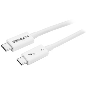 StarTech.com TBLT34MM50CW cabo Thunderbolt 0,5 m 40 Gbit s Branco