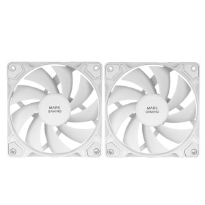 Mars Gaming MFPROX2W Sistema de Arrefecimento de Computador Caixa de computador Ventoinha 12 cm Branco 2 unidade(s) 2
