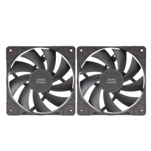 Mars Gaming MFPROX2 Sistema de Arrefecimento de Computador Caixa de computador Ventoinha 12 cm Preto 2 unidade(s) 2