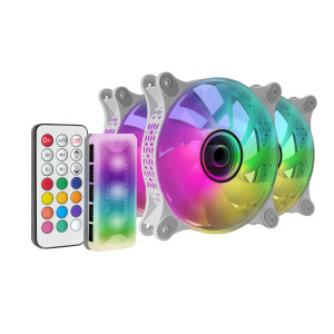 Mars Gaming MF3DKITW Sistema de Arrefecimento de Computador Caixa de computador Ventoinha 12 cm Branco 3 unidade(s)