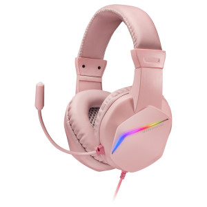 Mars Gaming MH122P auscultador Auscultadores Com fios Fita de cabeça Jogos USB Type-A Rosa