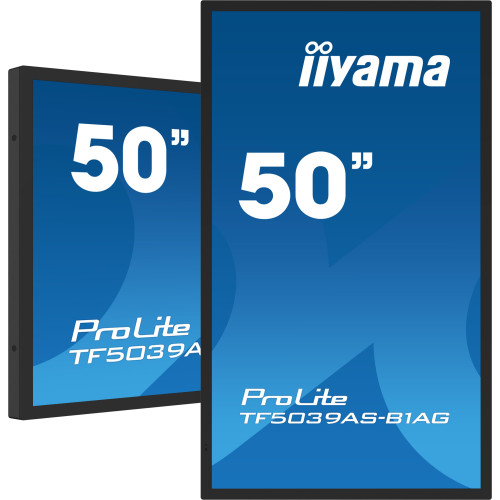iiyama TF5039AS-B1AG ecrã de sinalização Plasma digital 125,7 cm (49.5") LED 500 cd m² 4K Ultra HD Preto Ecrã táctil