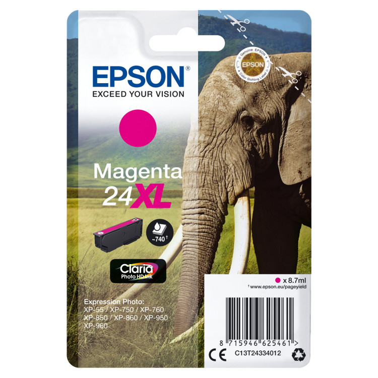 Epson Elephant C13T24334012 tinteiro 1 unidade(s) Original Rendimento alto (XL) Magenta