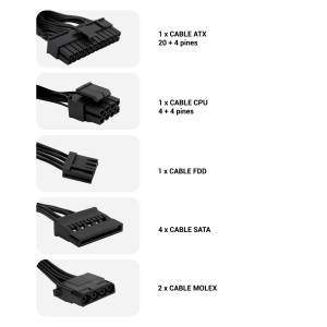 CoolBox BASIC 500GR fonte de alimentação 500 W 20+4 pin ATX ATX Preto 2