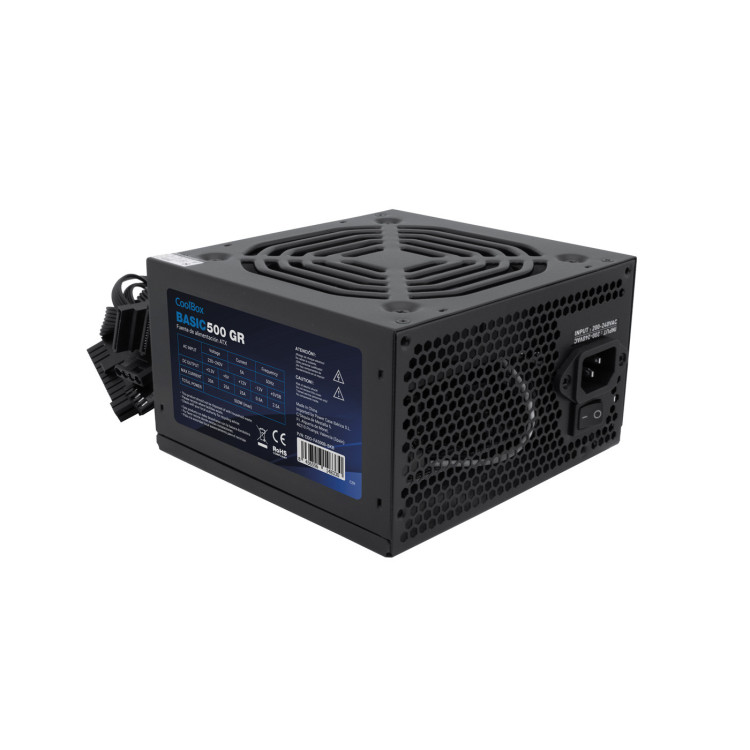CoolBox BASIC 500GR fonte de alimentação 500 W 20+4 pin ATX ATX Preto
