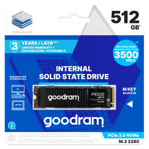 Goodram PX500 GEN.3 SSDPR-PX500-512-80-G3 disco SSD 512 GB M.2 PCI Express 3.0 NVMe 3D NAND 2