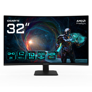 GIGABYTE GS32QCA LED display 80 cm (31.5") 2560 x 1440 pixels Quad HD Preto
