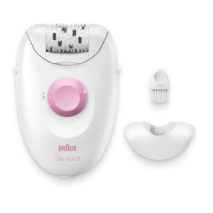 Braun Silk-épil 1 1-010 depiladora de arranque 20 pinças Rosa, Branco
