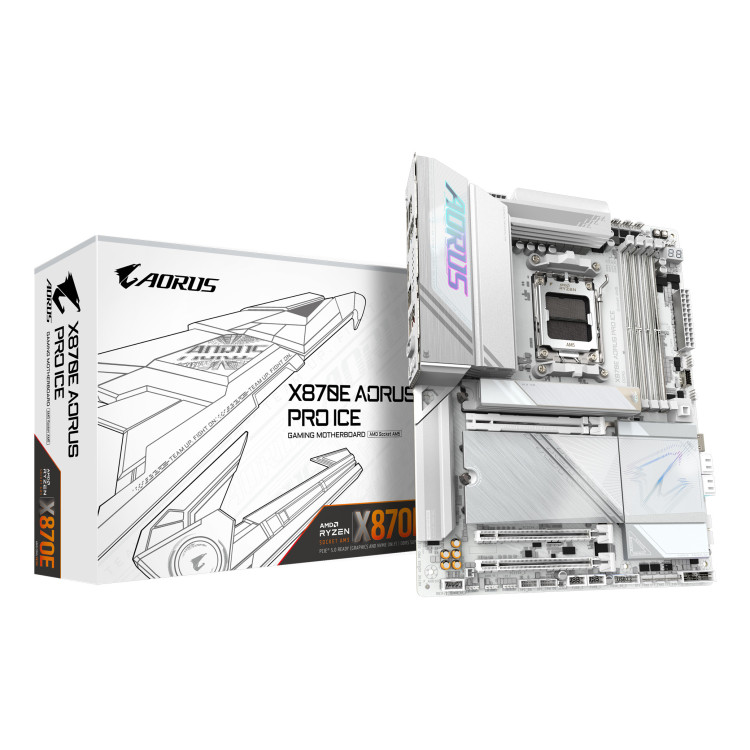 GIGABYTE X870E AORUS PRO ICE motherboard AMD X870E Ranhura AM5 ATX