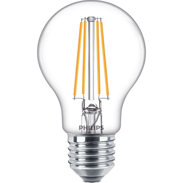 Philips Lâmpada de filamento transparente 60 W A60 E27