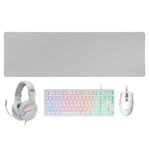 Mars Gaming MCP-RGB3 teclado Rato incluído Jogos USB QWERTY Espanhol Branco