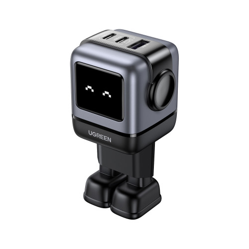 Ugreen Nexode RG 65W 3-Port GaN Computador portátil, Telemóvel, Computador portátil, Power bank, Telefone Cinzento AC Ugreen Nexode RG 65W 3-Port GaN Computador portátil, Telemóvel, Computador portátil, Power bank, Telefone Cinzento AC