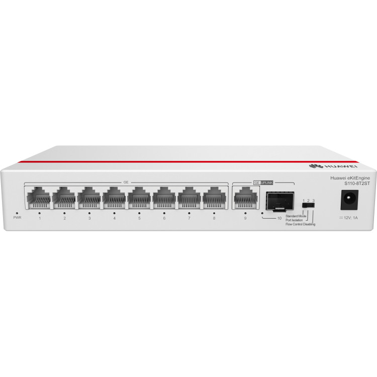 HUAWEI eKit S110 Series S110-8T2ST Não-gerido L2 Gigabit Ethernet (10 100 1000) Cinzento