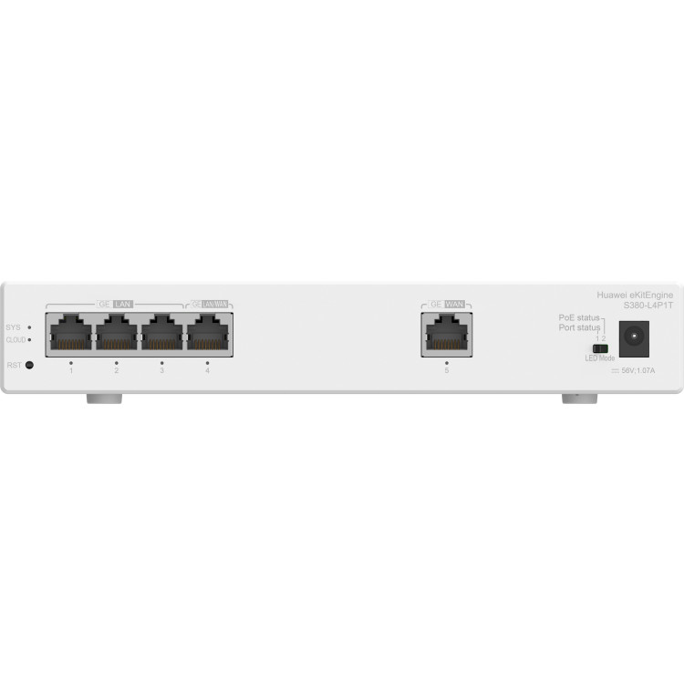 HUAWEI eKit S380 Series S380-L4P1T Gerido Gigabit Ethernet (10 100 1000) Power over Ethernet (PoE) 1U Cinzento