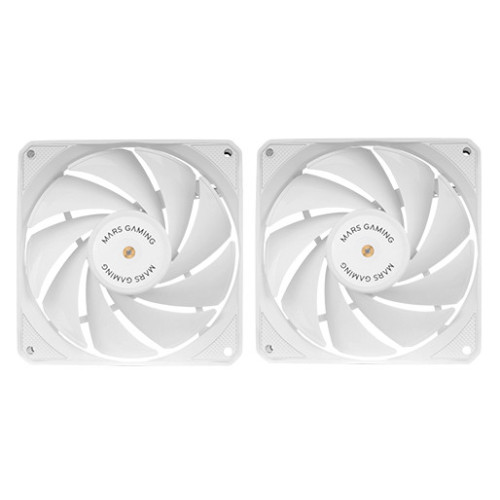 Mars Gaming MF-NCLX2W Caixa de computador Ventoinha 12 cm Branco 2 unidade(s) Mars Gaming MF-NCLX2W Caixa de computador Ventoinha 12 cm Branco 2 unidade(s)