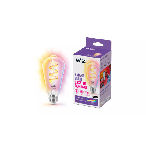 WiZ Lâmpada de filamento transparente de 40 W ST64 E27 WiZ Lâmpada de filamento transparente de 40 W ST64 E27