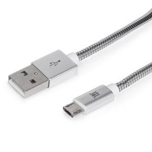 Maillon Technologique Premium MTPMUMS241 cabo USB USB 2.0 1 m USB A Micro-USB B Prateado