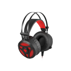 GENESIS Neon 360 Auscultadores Com fios Fita de cabeça Jogos Preto, Vermelho