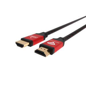 GENESIS NKA-0787 cabo HDMI 3 m HDMI Type A (Standard) Preto, Vermelho