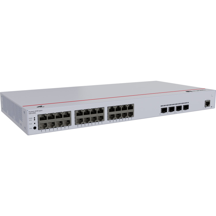 HUAWEI eKit S220 Series S220-24P4X Gerido L2 Gigabit Ethernet (10 100 1000) Power over Ethernet (PoE) 1U Cinzento