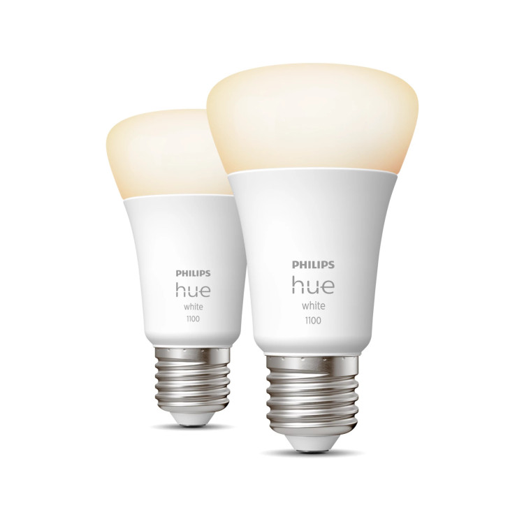 Philips Hue branca A60 – Lâmpada inteligente E27 – 1100 (pacote de 2)