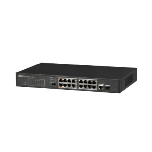 Dahua Technology PFS3117-16ET-135 switch de rede Não-gerido L2 Fast Ethernet (10 100) Power over Ethernet (PoE) Preto
