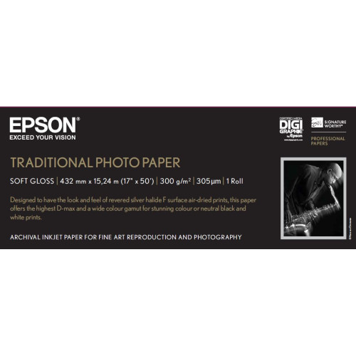 Epson Traditional Photo Paper, 17 pol. x 15m Epson Traditional Photo Paper, 17 pol. x 15m