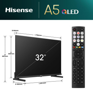 Hisense 32A5NQ 81,3 cm (32") Full HD Smart TV Wi-Fi Preto 220 cd m² 2