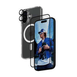 PanzerGlass ® 3-in-1 Protection Bundle iPhone 16 Proteção de ecrã transparente Apple 1 unidade(s)
