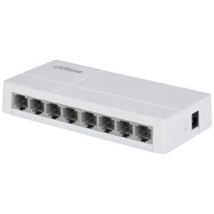 Dahua Technology PoE DH-SF1008 switch de rede Não-gerido Fast Ethernet (10 100) Power over Ethernet (PoE) PC Cinzento claro