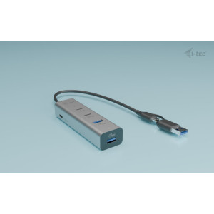 i-tec Metal CAHUBMETAL2A2CPD hub de interface USB 3.2 Gen 1 (3.1 Gen 1) Type-A + Type-C 5000 Mbit s Prateado 2