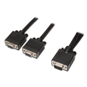 AISENS A113-0081 cabo VGA 0,45 m VGA (D-Sub) 2 x VGA (D-Sub) Preto