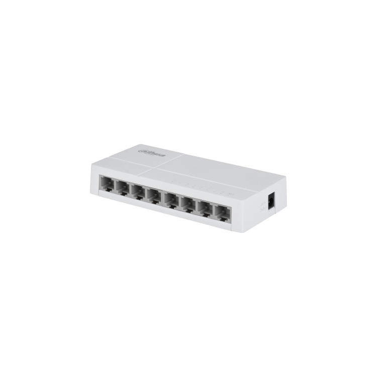 Dahua Technology PoE DH-SF1008L switch de rede Não-gerido Fast Ethernet (10 100) Power over Ethernet (PoE) PC Cinzento claro