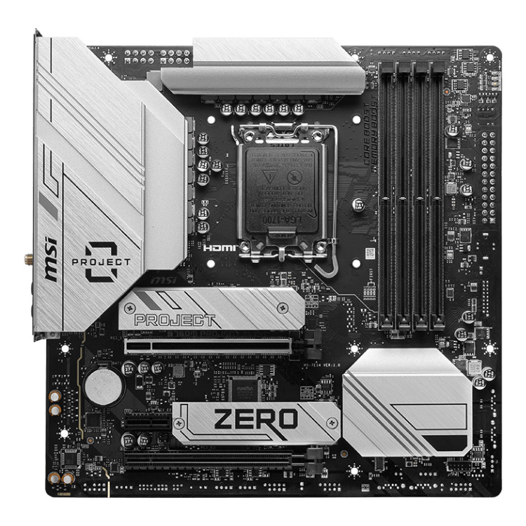 MSI B760M PROJECT ZERO motherboard Intel B760 LGA 1700 micro ATX