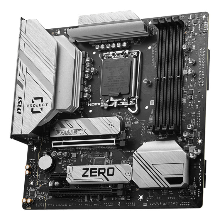 MSI B760M PROJECT ZERO motherboard Intel B760 LGA 1700 micro ATX
