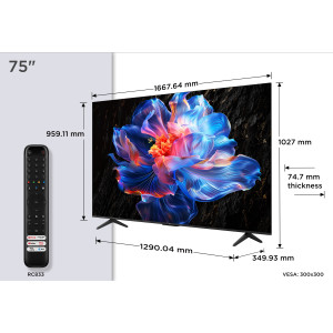 TCL P6K 75P6K TV 190,5 cm (75") 4K Ultra HD Smart TV Wi-Fi Preto 2