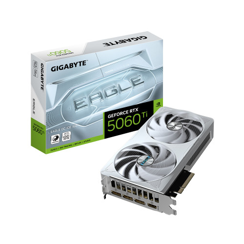 GIGABYTE GeForce RTX 5060 Ti EAGLE OC ICE 16G NVIDIA 16 GB GDDR7 GIGABYTE GeForce RTX 5060 Ti EAGLE OC ICE 16G NVIDIA 16 GB GDDR7