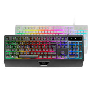Mars Gaming MK124 teclado Jogos USB Espanhol Branco 2