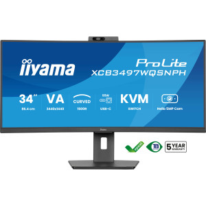iiyama ProLite XCB3497WQSNPH-B1 monitor de ecrã 86,4 cm (34") 3440 x 1440 pixels UltraWide Quad HD LED Preto 2